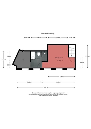 Floor plan - Maasstraat 176-3, 1079 BL Amsterdam 